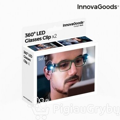 InnovaGoods Gadget Tech 360º LED lemputę akiniams (2 vienetai) 7